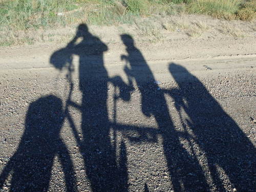 GDMBR: Long shadows greeted us this morning.